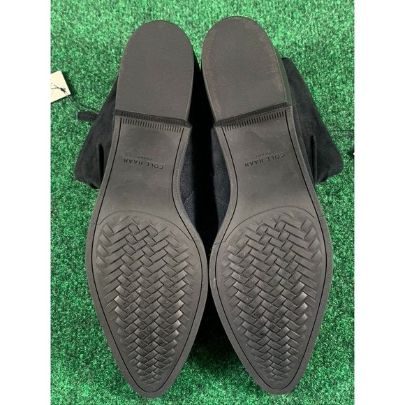 Cole‎ Haan Black Suede Side Zip Ankle Boots Booties Women's Size 9.5 B - Picture 8 of 10